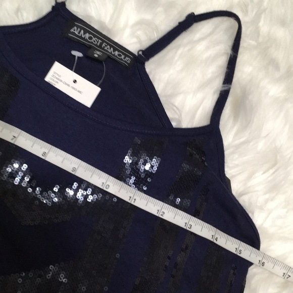 ALMOST FAMOUS SEQUIN TANK TOP SIZE SMALL - Picture 4 of 11
